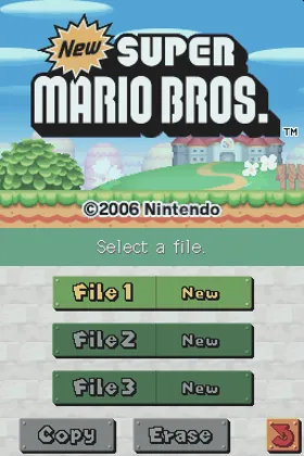 New Super Mario Bros. (USA) screen shot title